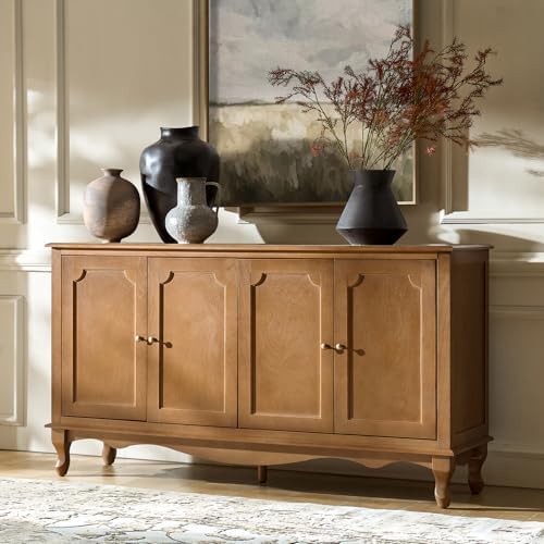 HULALA HOME 58“ Farmhouse Sideboard Buffet Cabinet by HULALAHOME