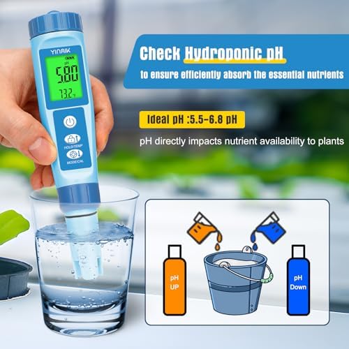 YINMIK Water pH Meter, Digital 4 in 1 pH Temp EC TDS Meter - Image 3