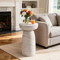 28" Side Table Outdoor, Large Modern Geometric End Table by Ultym
