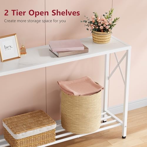 Tajsoon Console Table 41.8", 2 Tier Narrow Entryway Table - Image 6