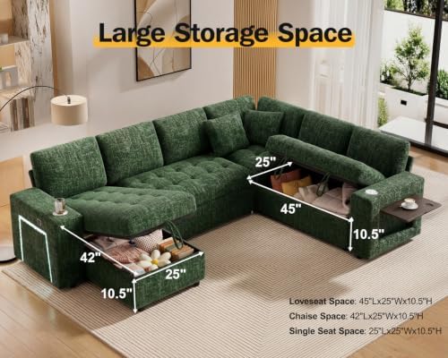 Vipbear 111" Modular Sectional Sleeper Sofa - Image 6