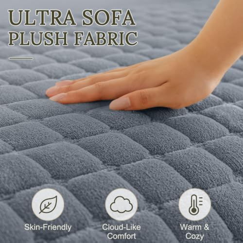 Smiry Velvet Couch Cover for Dogs, Non Slip Soft Sofa Protector for Pets - Image 4