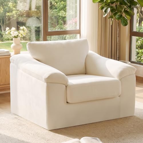 Boneless Single Sofa Chair, Modern Cloud Accent Chair, Comfy Deep Seat Couch by UMBFUN