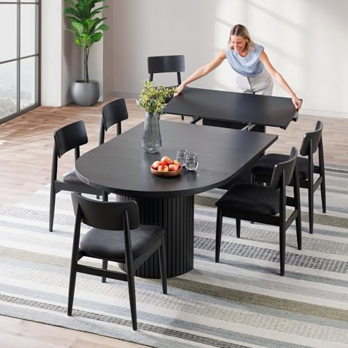Transformer Table Solid Wood Extendable Round Dining Table Set by TransformerTable