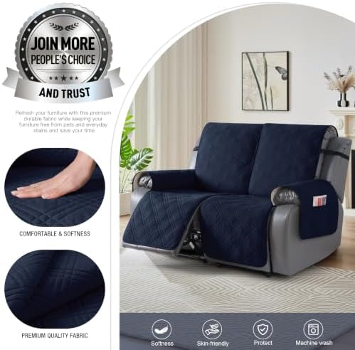 TAOCOCO Waterproof Loveseat Recliner Covers Non Slip - Image 3