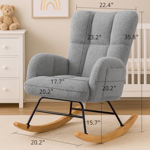 COMHOMA Nursery Rocking Chair, Teddy Glider Rocker - Image 2