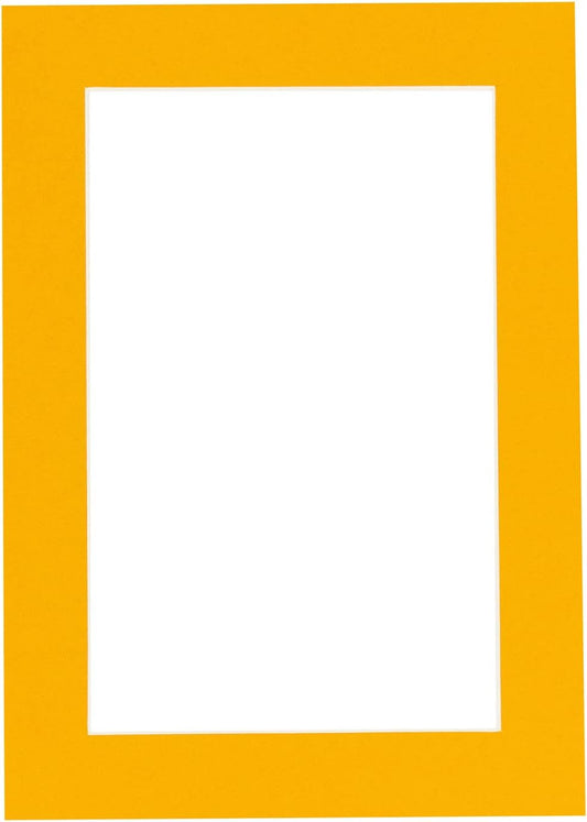 8.5x11 Mat Bevel Cut for 7x9 Photos - Acid Free Golden Orange Precut Matboard - For Pictures, Photos, Framing - 4-ply Thickness