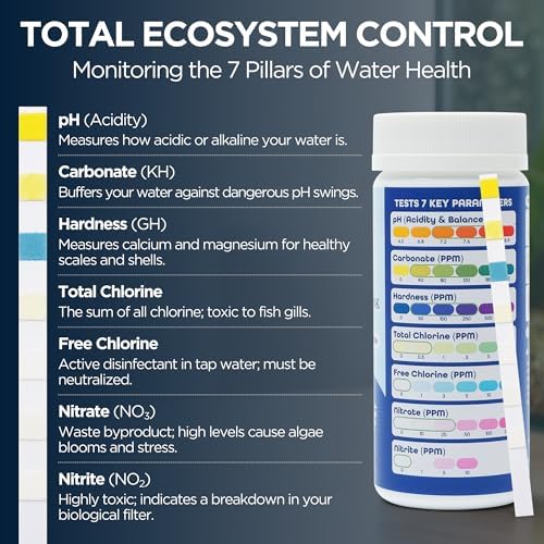 Pond Test Strips 7-in-1 – Fish Tank & Pond Water Testing Kit - Image 4