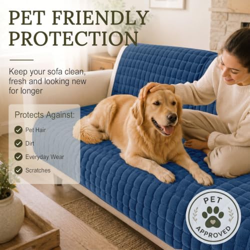 Smiry Velvet Couch Cover for Dogs, Non Slip Soft Sofa Protector for Pets - Image 6