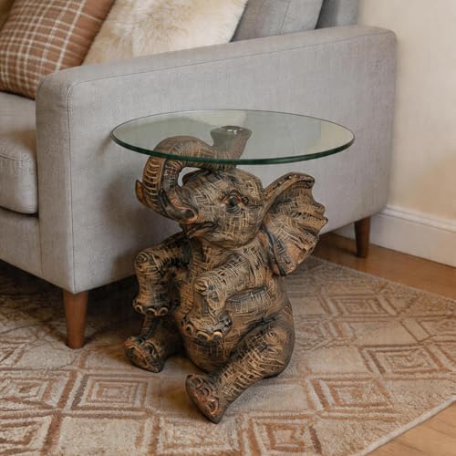 Elephant Side Table, 13 Inch Animal Coffee Table - Image 2