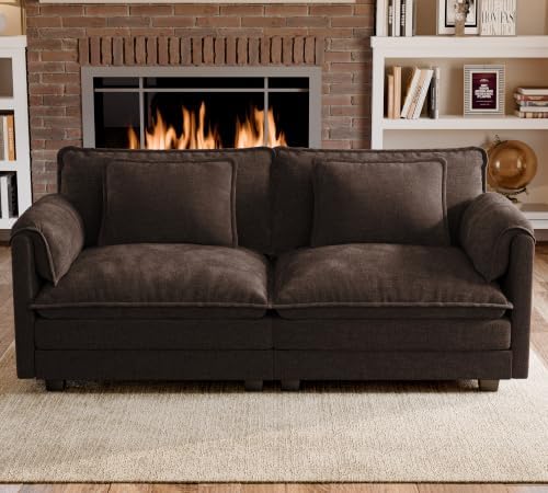 ELUCHANG 79" Oversized Modular Sectional Sofa, Comfy Chenille Cloud Couch by ELUCHANG