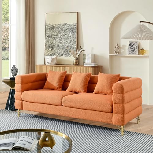 mikibama Modern Teddy Sectional Sofa, 81 Inch Oversized Sofa Couch, Luxury 3 by Mikibama