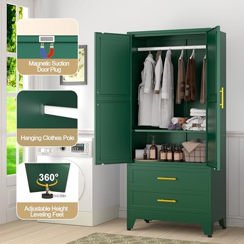 GAIOUS 71" Wardrobe Cabinet - Image 5