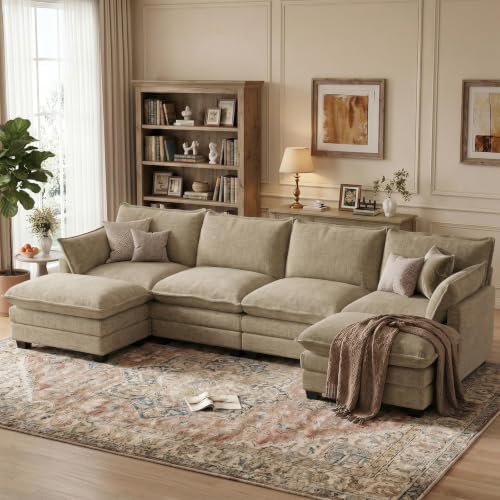 U Shaped Modular Sectional Couch, Comfy Sofa by Unknown