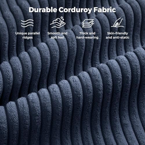 Vesgantti 97" Modular Sectional Sofa Dark Blue, U-Shaped Couch - Image 5