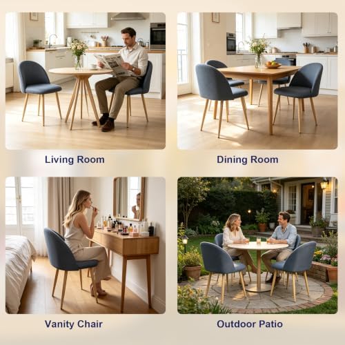Modern Dining Chairs Set of 2, Kitchen Chairs - Image 3