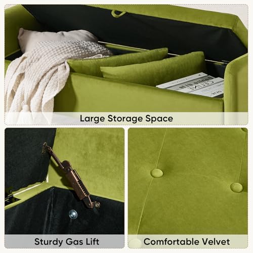 48" End of Bed Bench, Modern Storage Bench - Image 3