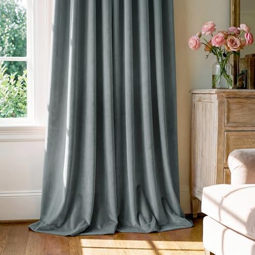 StangH Stone Blue Velvet Drapes Back Tab - Image 7