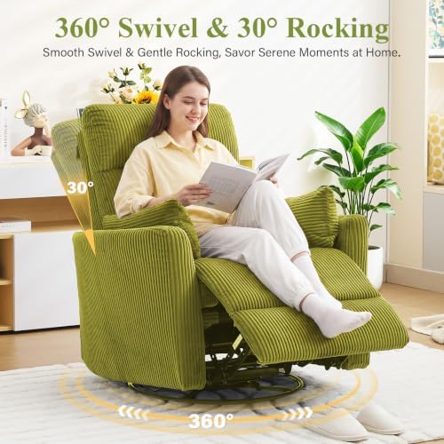 BOSMILLER 360°Swivel Recliner Chair, Nursery Chair - Image 4