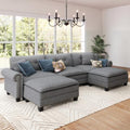 SUNSHINE VALLEY 116" Oversized Modular Sectional Couch U Shaped Living Room by SUNSHINEVALLEY