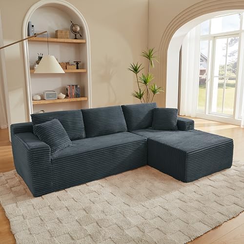 L Shaped Cloud Sectional Sofa for Living Room Boneless Couches - Image 4