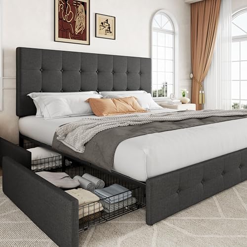 Allewie King Size Storage Bed Frame by Allewie