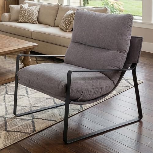 LukeAlon Modern Linen Accent Armchair - Image 3