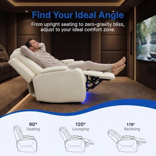Power Recliner Chair Set, Leather Reclining Sectional Couches - Image 4