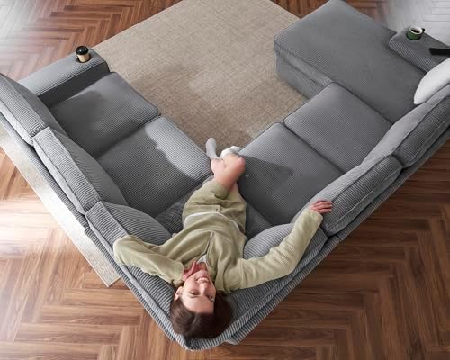 112" Sectional Couch, U Shaped Couch - Image 6