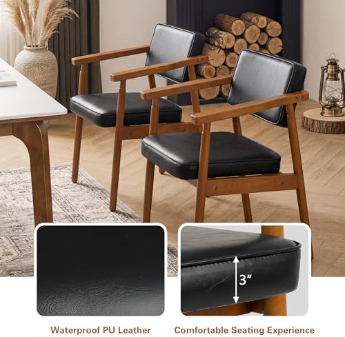 LSSPAID Mid Century Dining Chairs Set of 4, Modern Kitchen Chairs - Image 3