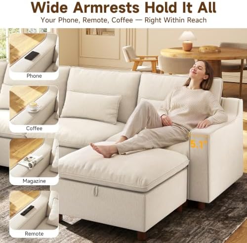 Ihanherry 103" Modular Sectional Sofa - Image 6