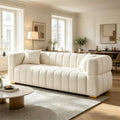 VANOMi 90.9" Boucle 3-Seater Deep Seat Sofa, Oversized Cloud Couch by VANOMi