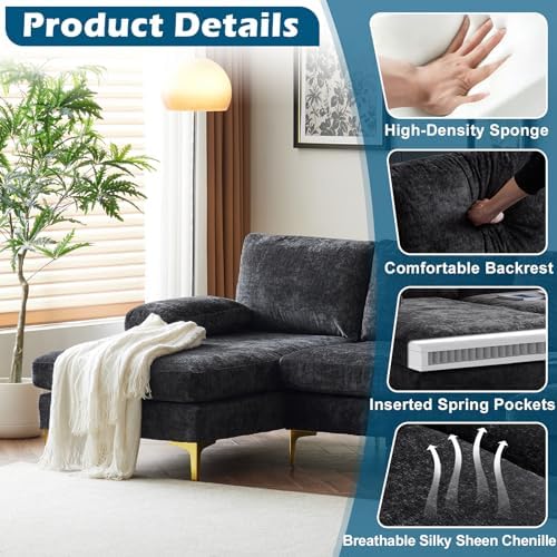 VINGLI 110" Large U-Shape Sectional Sofa Couch - Image 4