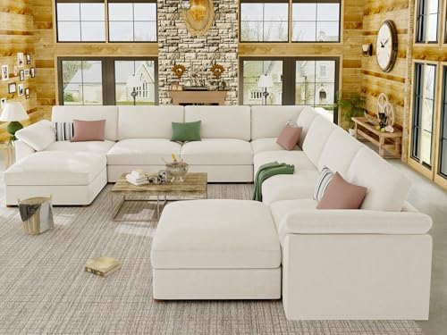 EASE MOOSE Oversized Sectional Modular Sofa, Comfty U Shape Sectional Modern - Image 3