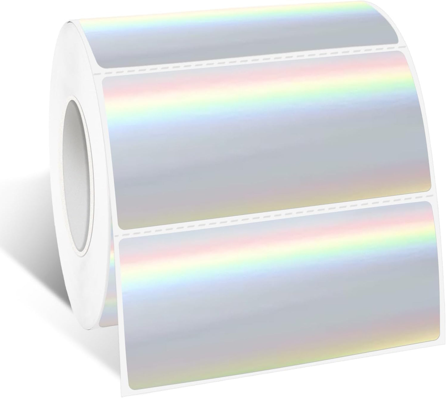 1" x 2" Holographic Thermal Label Stickers,Printable Rainbow Glitter Thermal Printer Sticker Labels for Gift Wrapping, Self-Adhesive Name Price Tag DIY Custom Logo Design (500 pcs)