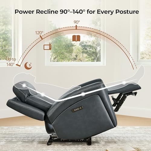 CHITA Zero Gravity Leather Power Reclining Sofa, 3-Seat - Image 3