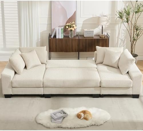 114" Sectional Couches with Pull Out Bed - Image 4