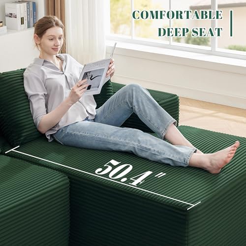 Mangodan 110” Boneless Couch, Cloud Sectional Sofa - Image 4