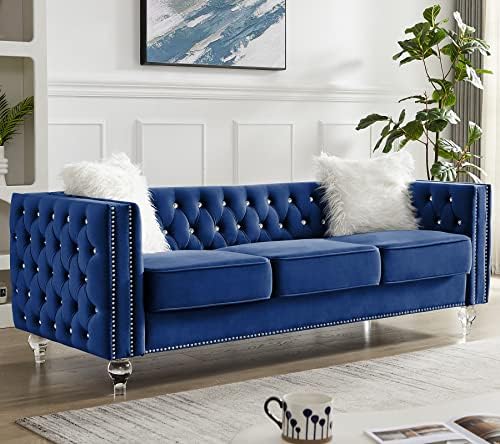 mikibama Velvet 3 Seater Sofa Couch - Image 5