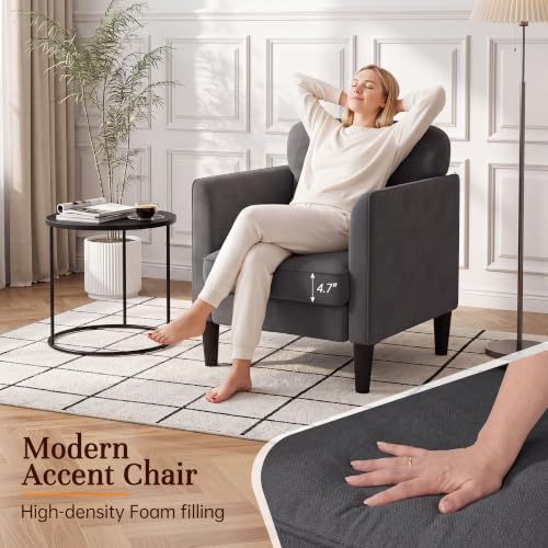 Kromax Accent Chair for Living Room, Comfy Upholstered Armchair - Image 4