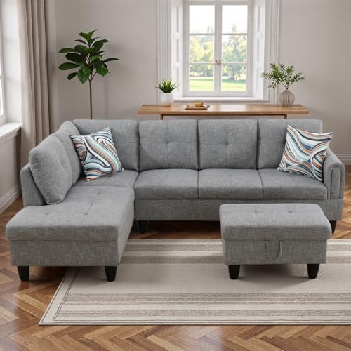 3-Piece L-Shaped Modular Leather Sofa – Convertible Sectional Couch by Outdoorchairs