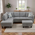 3-Piece L-Shaped Modular Leather Sofa – Convertible Sectional Couch by Outdoorchairs