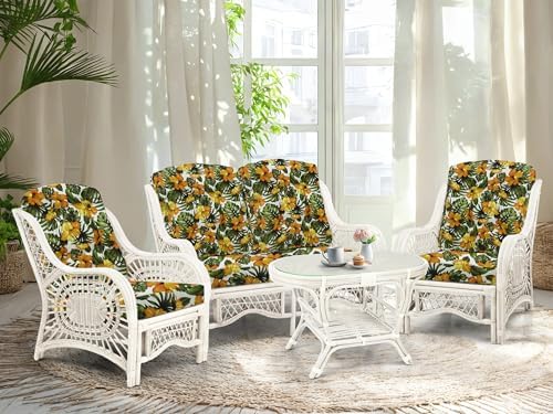 Malibu Lounge Loveseat Sofa Natural Rattan Wicker Handmade Design - Image 4