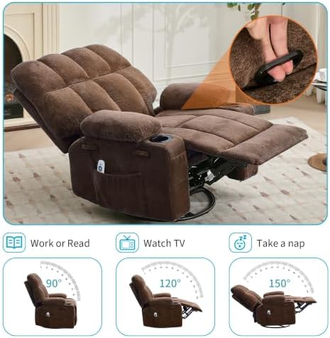 IDEALHOUSE Oversized Rocking Recliner Chair - Image 4