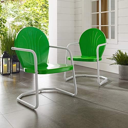 Crosley Furniture Griffith Retro Metal Outdoor Chair - Image 6