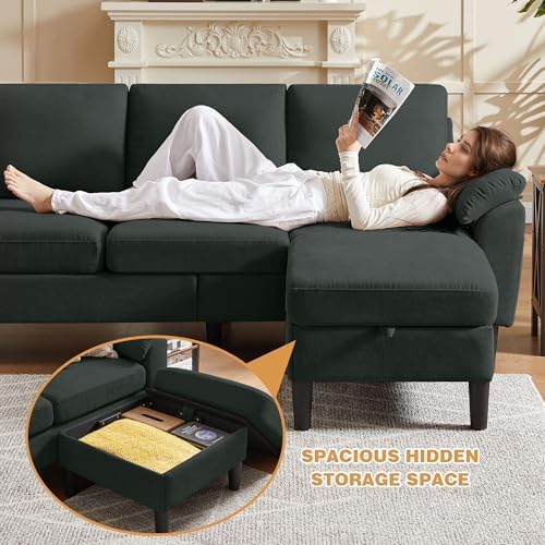 80" Convertible Sectional Sofa Set, Modern Linen Small L Shaped Couch - Image 6