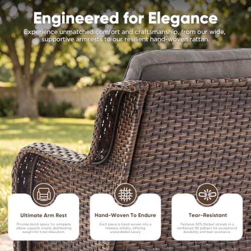 Belord 3-Piece PE Wicker Outdoor Sofa - Image 6