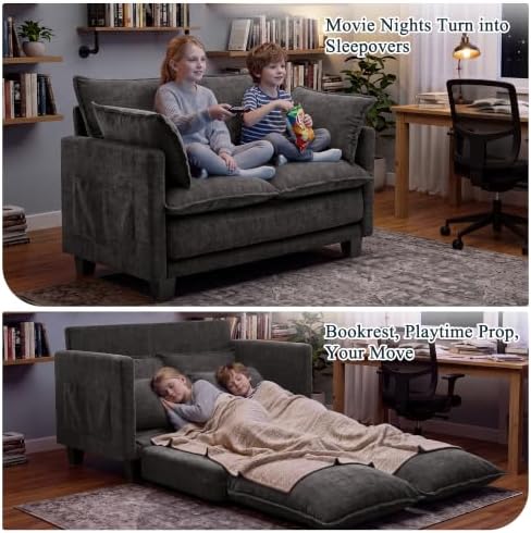 49" Loveseat Convertible Sofa Bed, Futon Sleeper Couch - Image 5