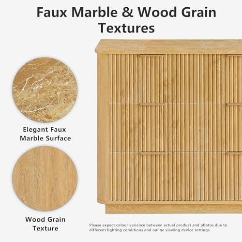 win2win 55" Fluted 9 Drawer Dresser - Image 3