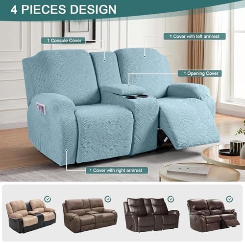 Ruaozz Stretch Loveseat Recliner Cover - Image 4